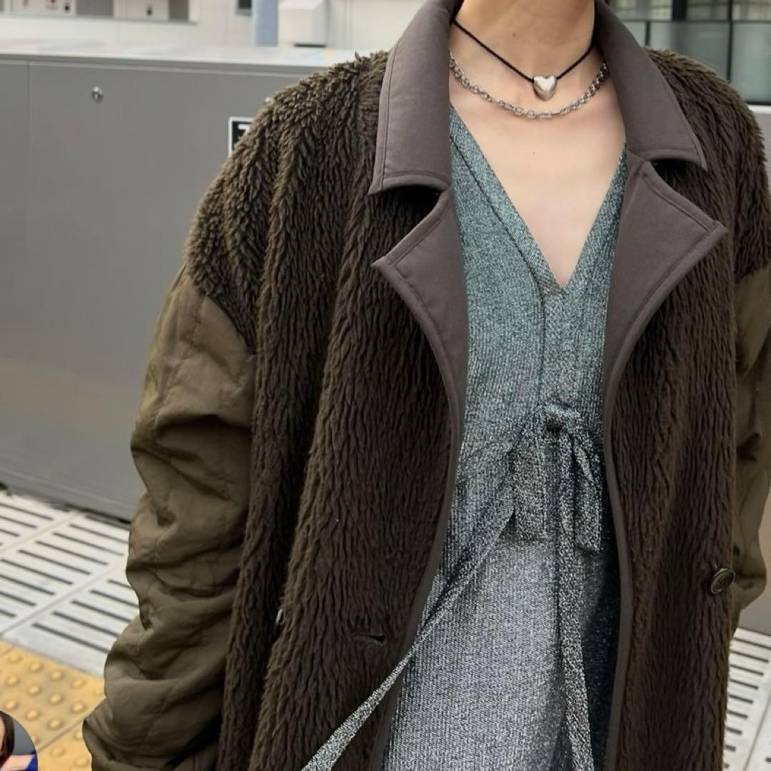 CLANE リバーシブル ミリタリーロングボアコート