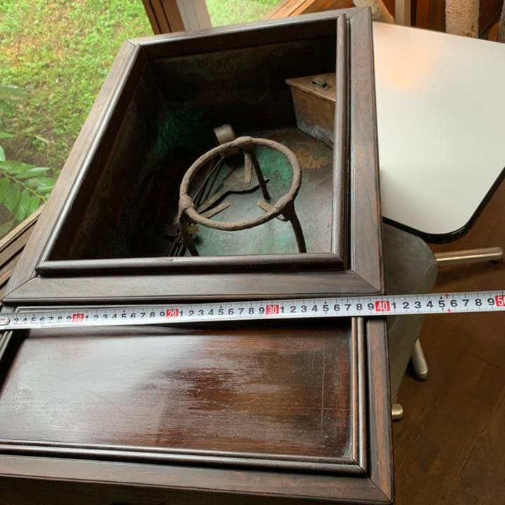 長火鉢02 レトロ　昭和のアンティーク暖　〈直接引き取り限定〉