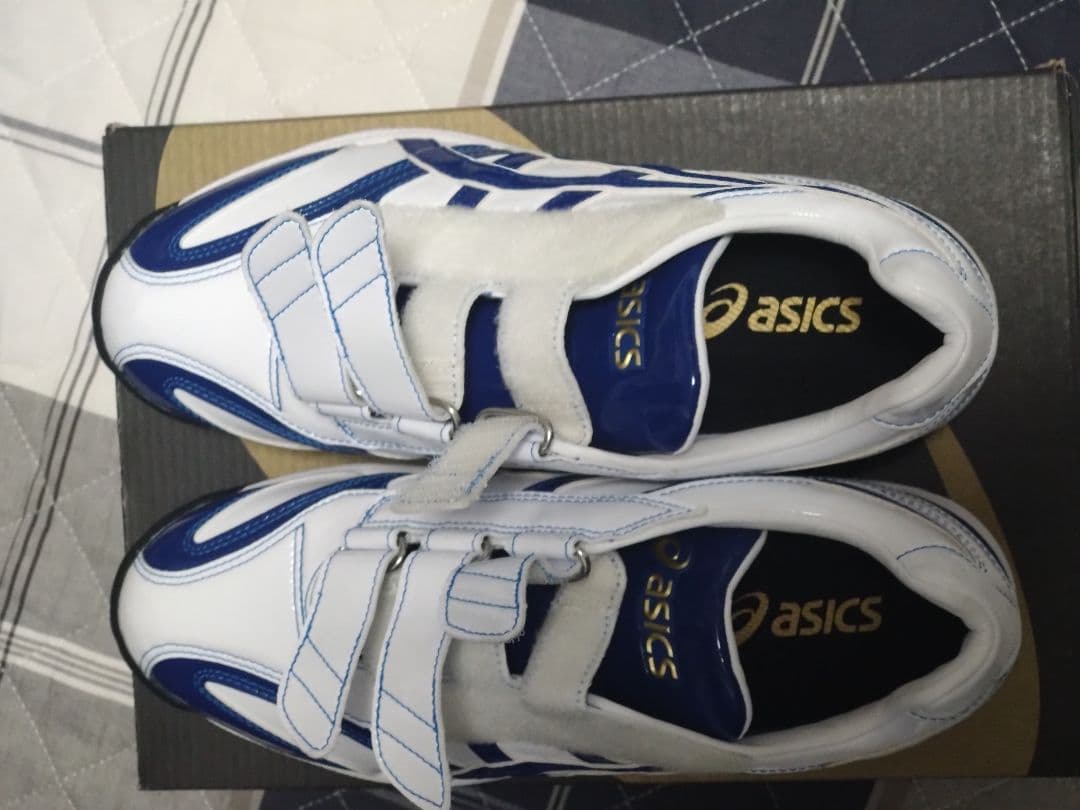 asics ゴールドステージ トレーニングシューズ ホワイト/ブルー