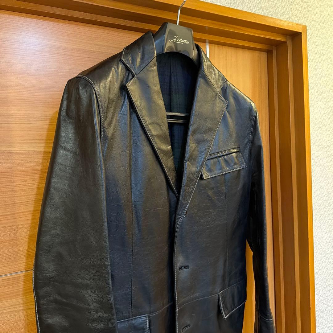 羊革　ラムレザー　チェスターコート