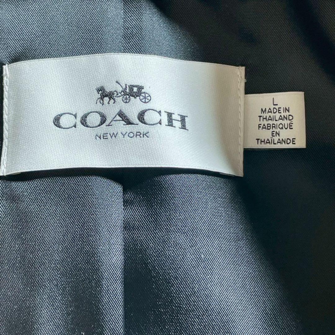 コーチ　coach トレンチコート　ベルト付き　ベージュ　サイズL