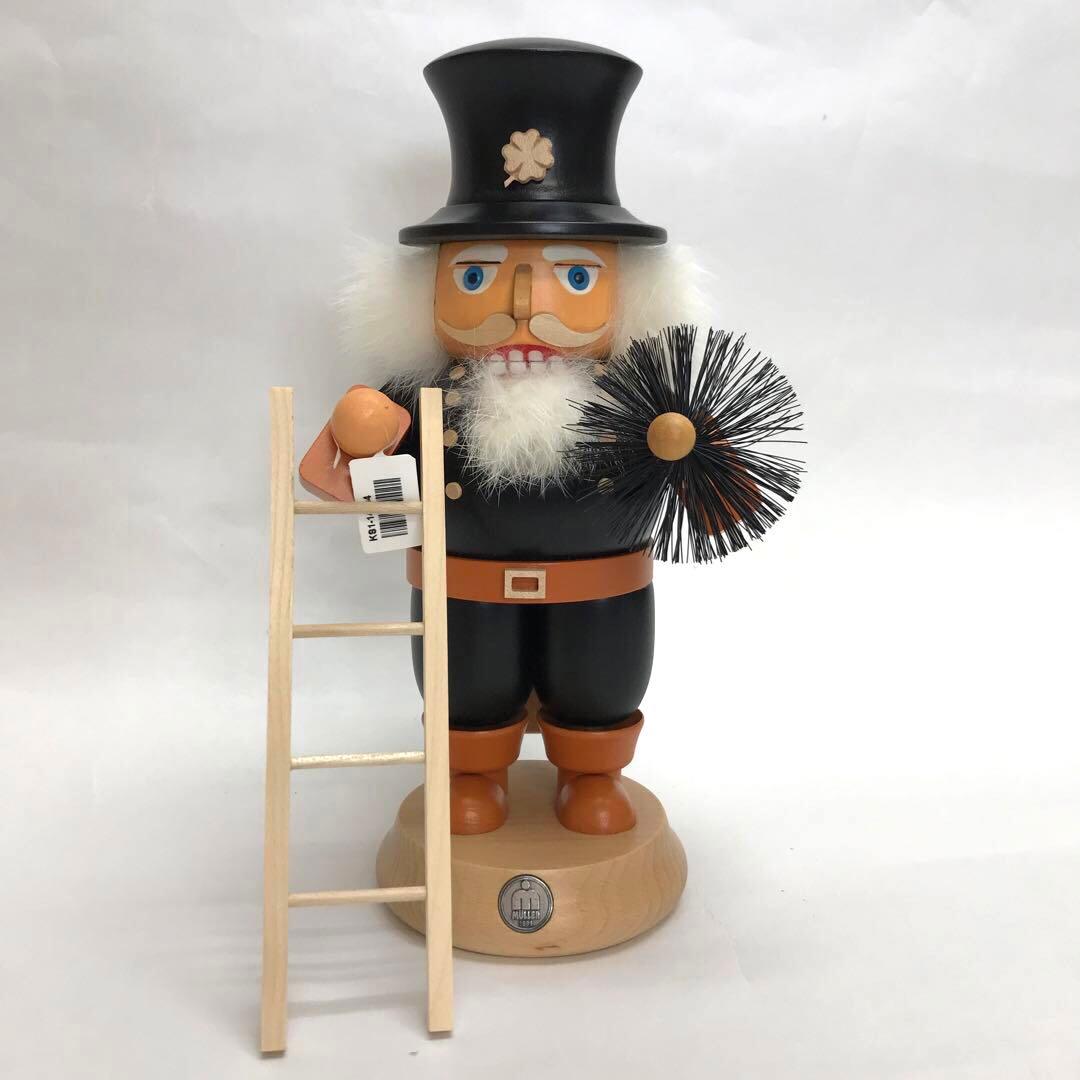 木製 くるみ割り人形 約23cm ドイツ製 ミュラー社 煙突掃除