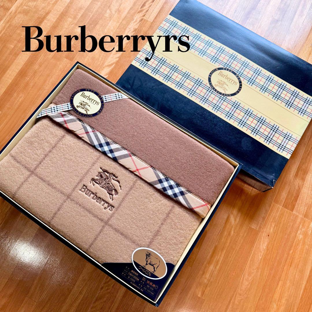 ①未使用 未開封 Burberrys バーバリー ウール100% 純毛布団 正規