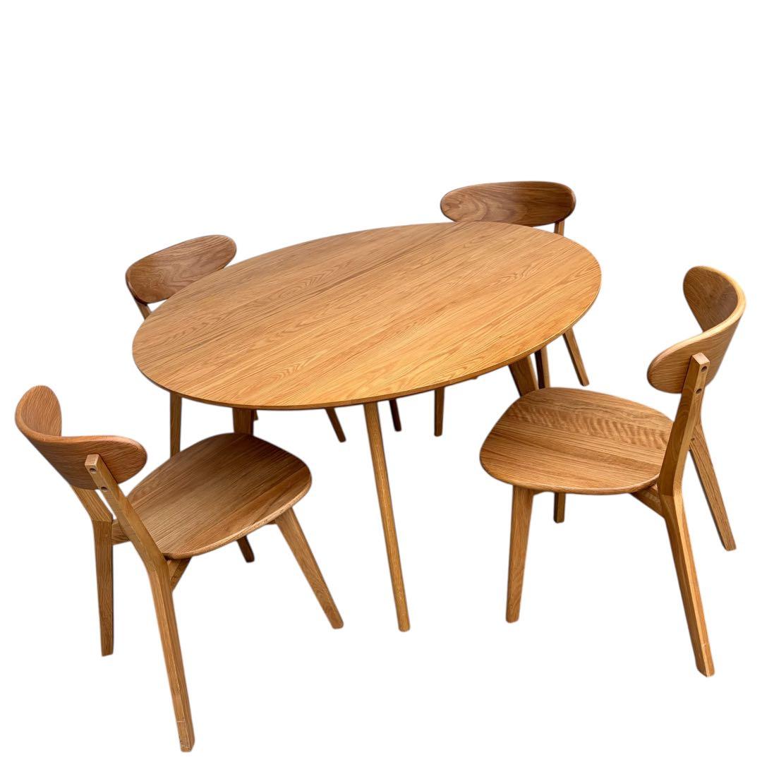 Re:CENO リセノ 大川家具  リバー 椅子4脚セット