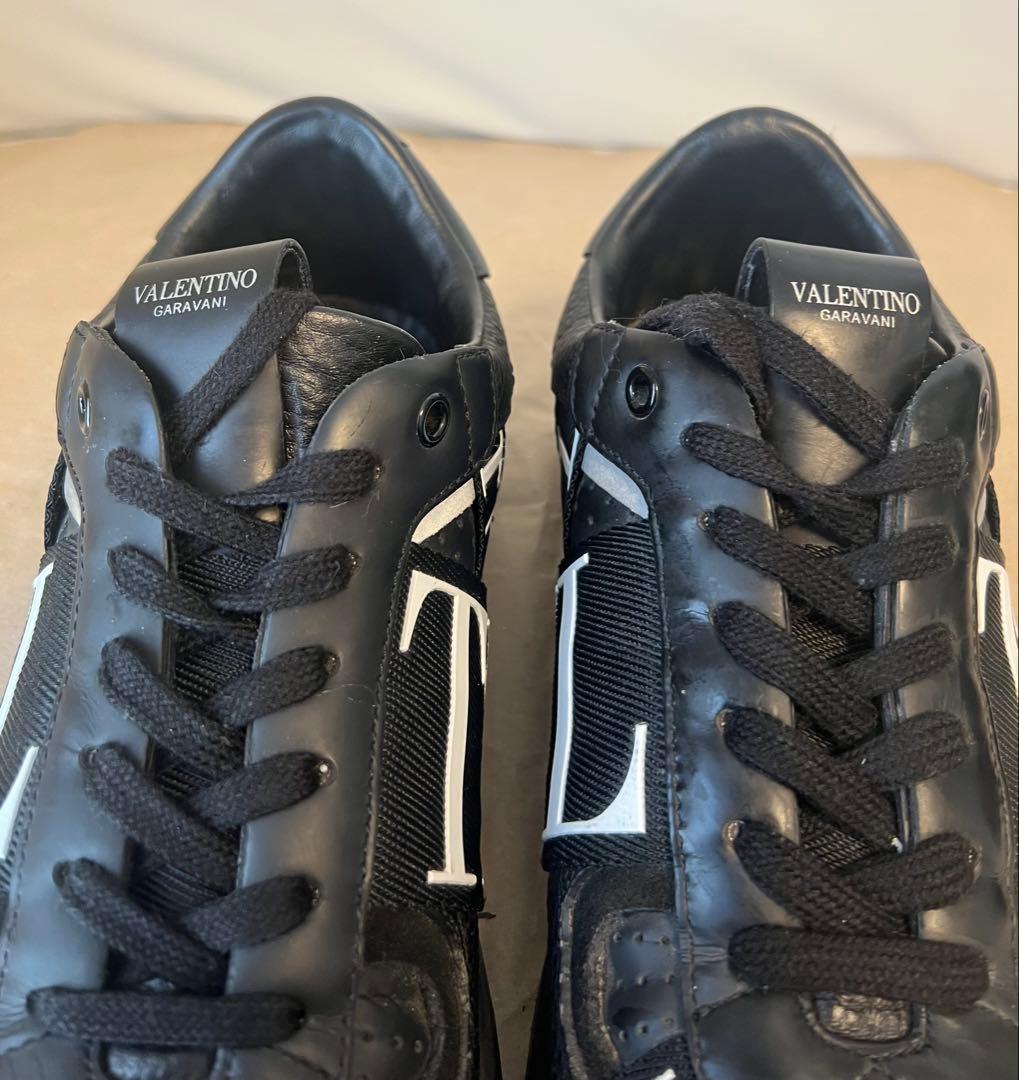 VALENTINO ヴァレンティノ レザー スニーカー 44 オールブラック