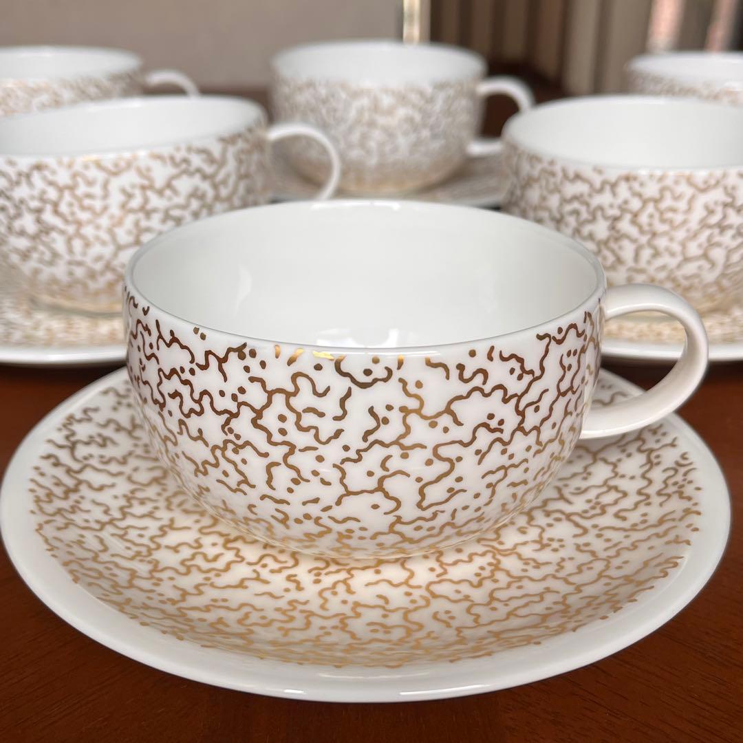 【レア美品】ウェッジウッド★PLATO GOLD★C/S 6客