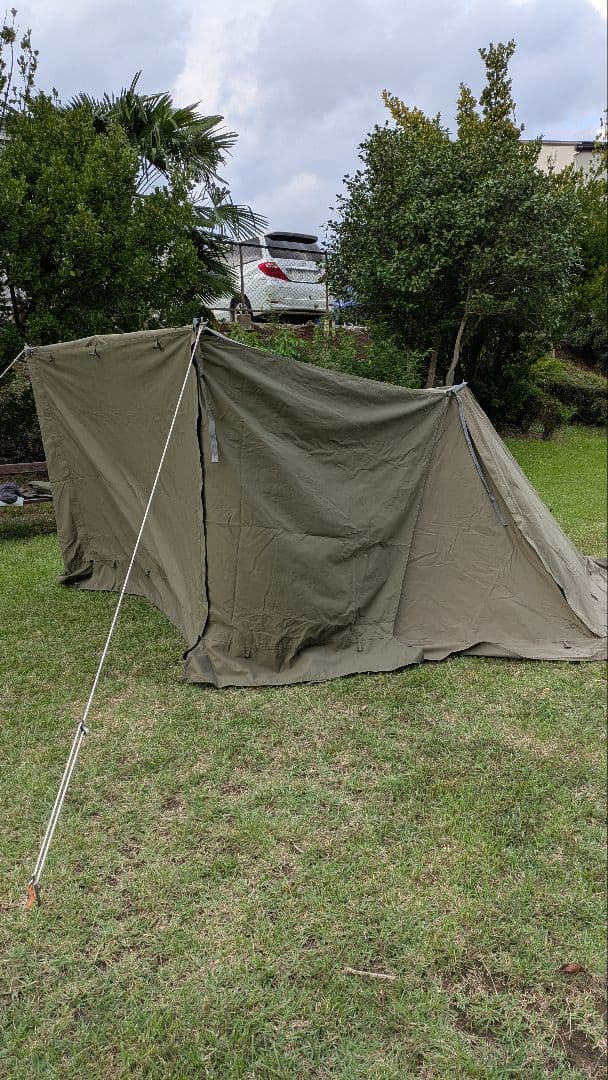 バンドックソロベースEXカーキ　フロントウォール(前幕)　二又2セット接続ポール