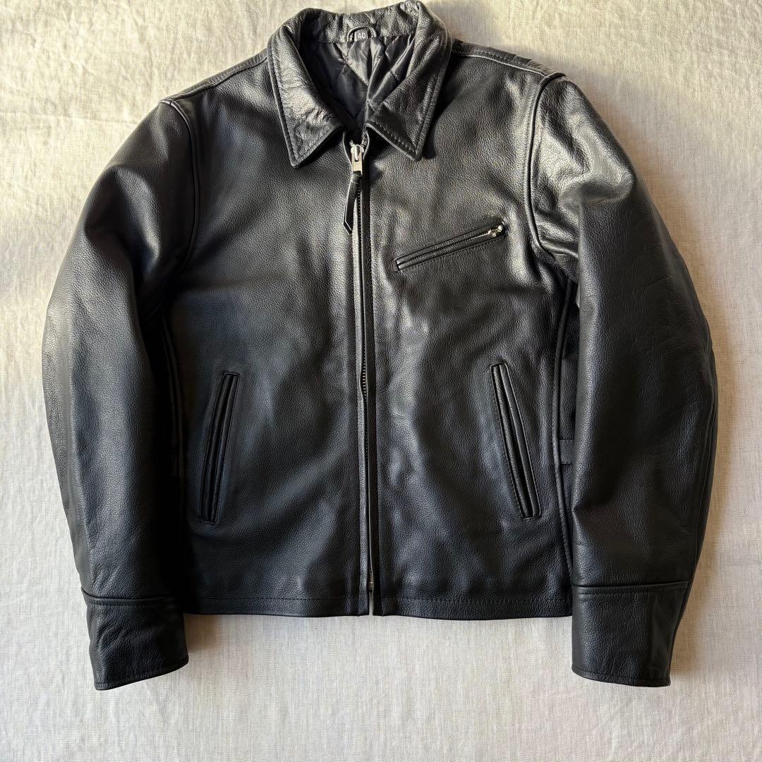 FREEDOM フリーダム バッファローレザー 襟付き シングルライダース 40