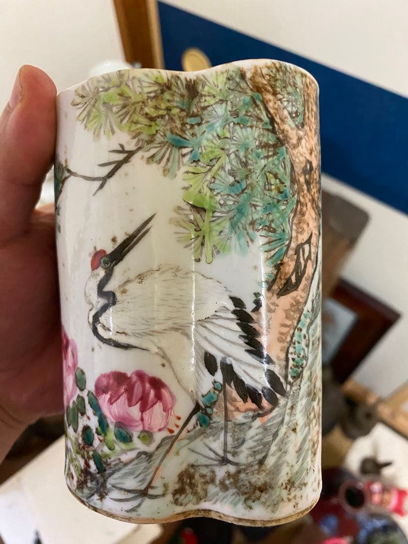 中国美術 筆筒 文房 唐物 骨董 名家