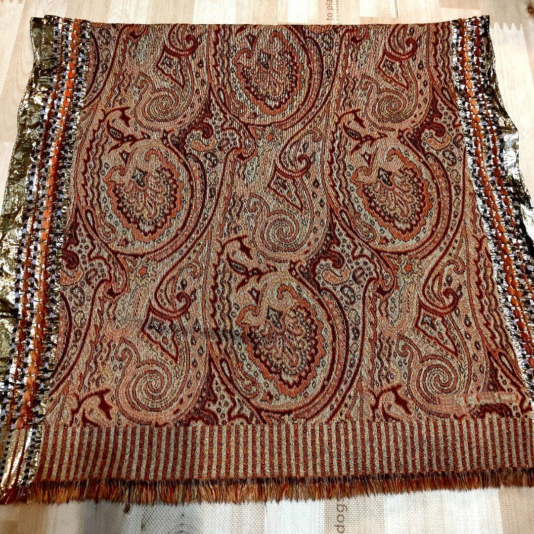 ETRO ペイズリー柄 ストール ウール＆シルク55cm x 190cm