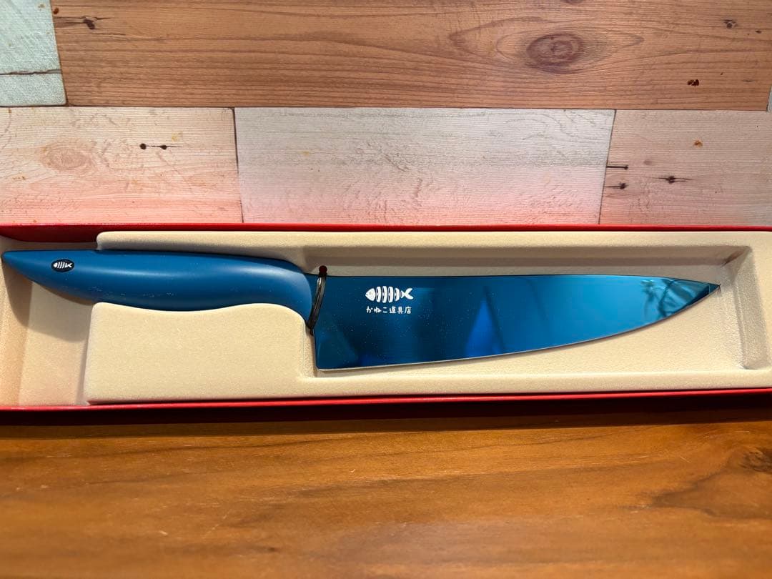 【新品未使用】きまぐれブルー きまぐれ包丁 チタン製 専用ケース付き