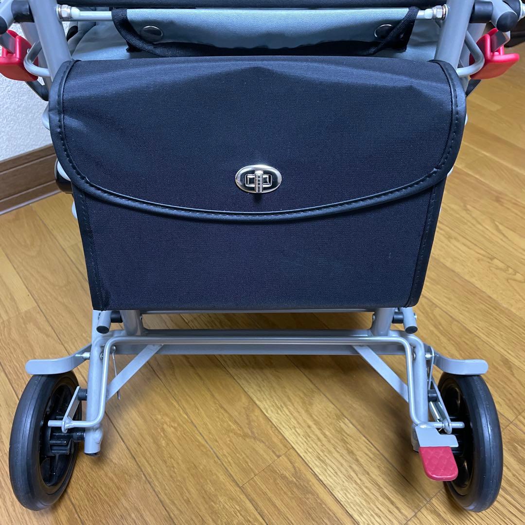 【美品】島製作所 シルバーカー ハーモニーAL 別売保冷バッグ付き