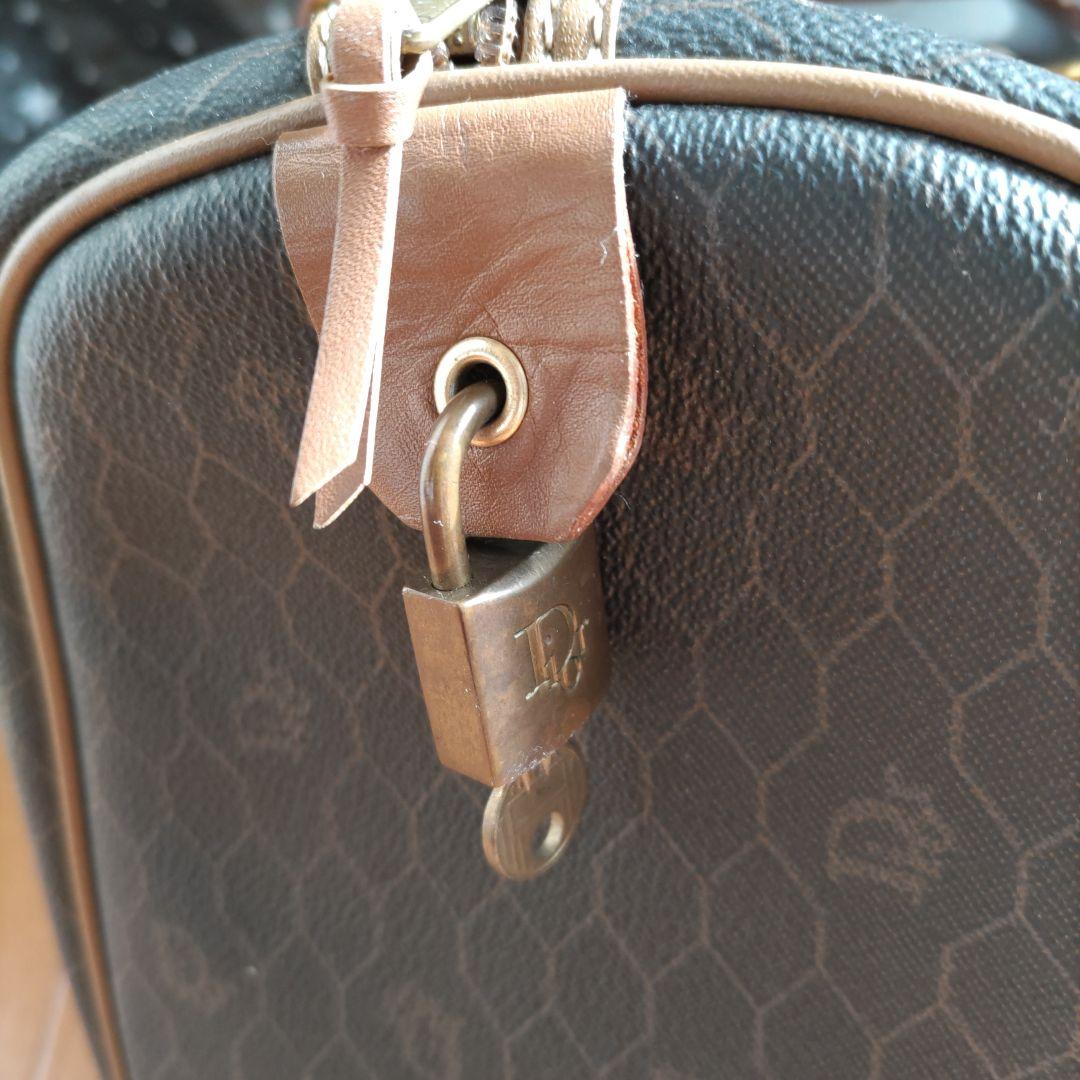 Christian Dior ボストンバッグ 中型 美品　ハニカム柄