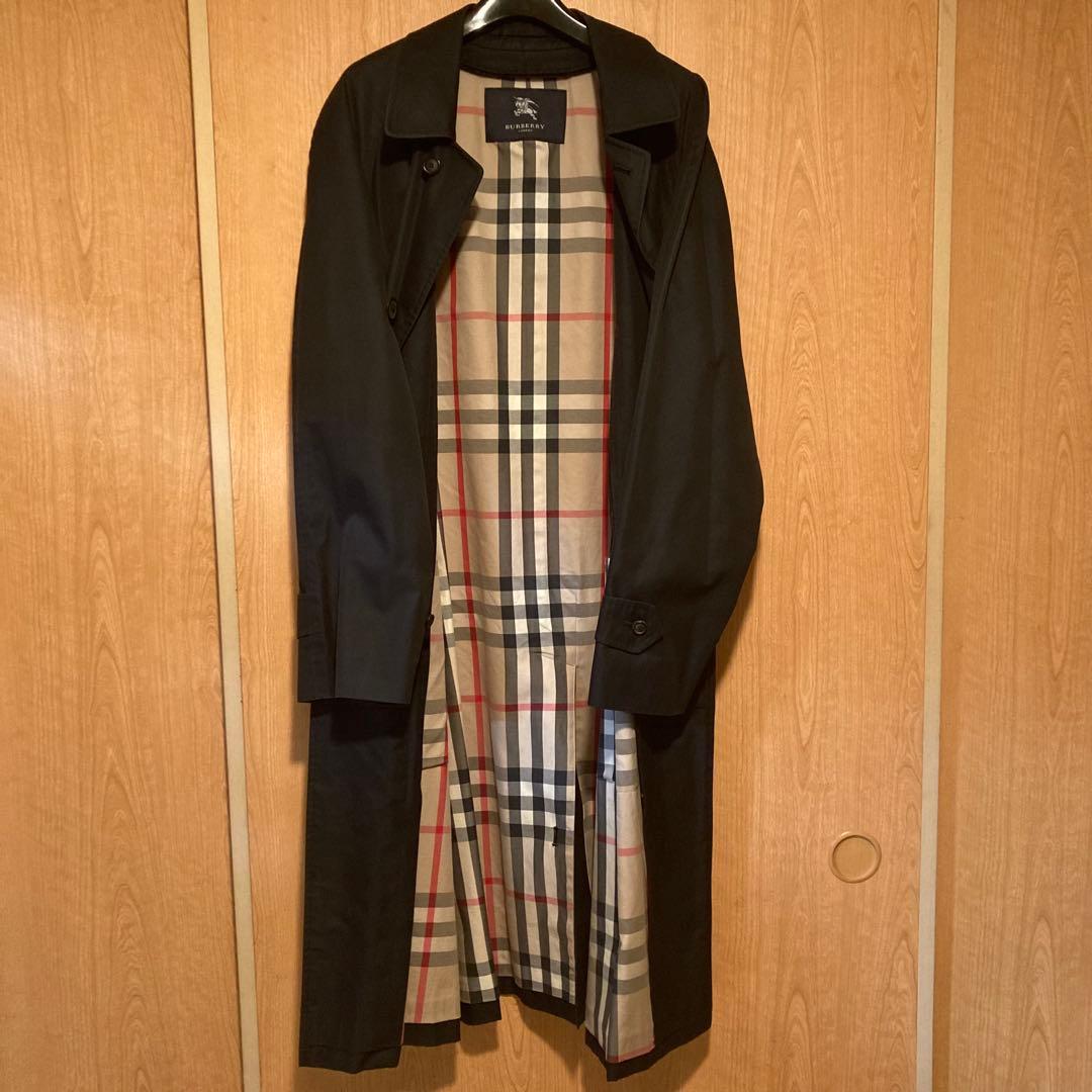 バーバリー Burberry ネイビー 紺 コート ライナー付き メンズ