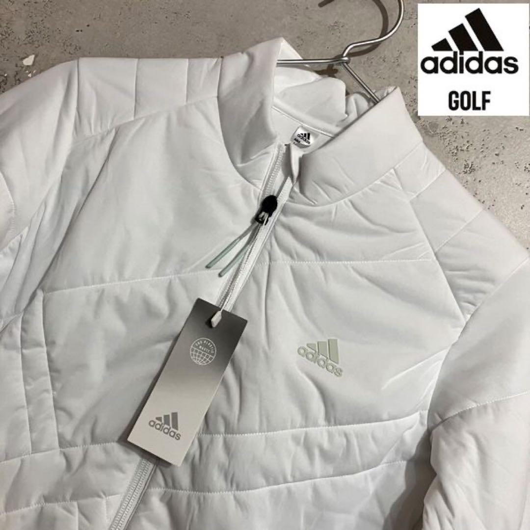 新品 レディースM adidasゴルフ保温 キルティング中綿ジャケット&スカート