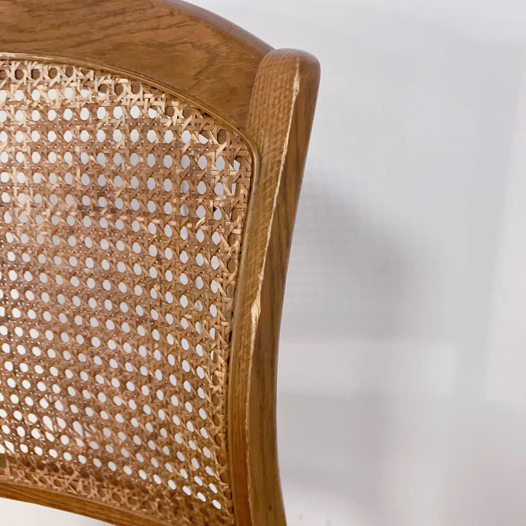 maruni マルニ　木製　ダイニングチェア ラタン 籐 旧ロゴ 木製椅子