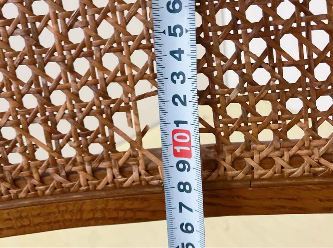 maruni マルニ　木製　ダイニングチェア ラタン 籐 旧ロゴ 木製椅子