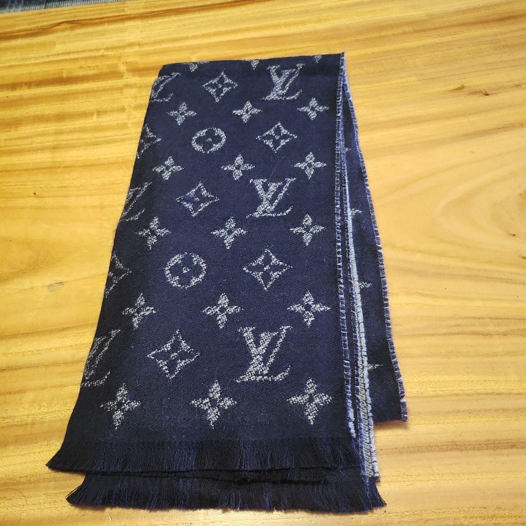 Louis Vuitton ネイビー マフラー メンズ