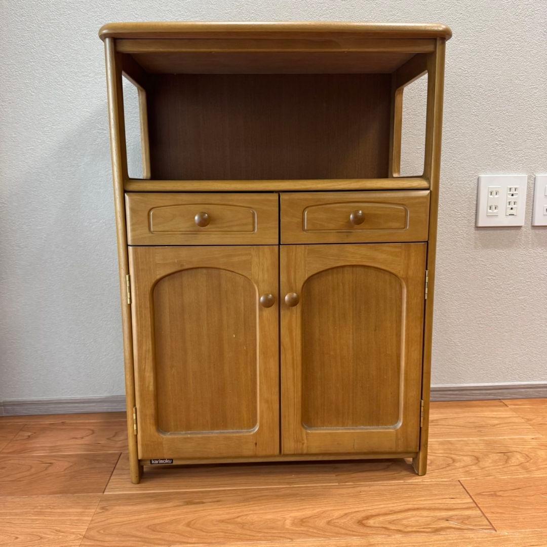 カリモク　飾り棚　花台　電話台　FAX台