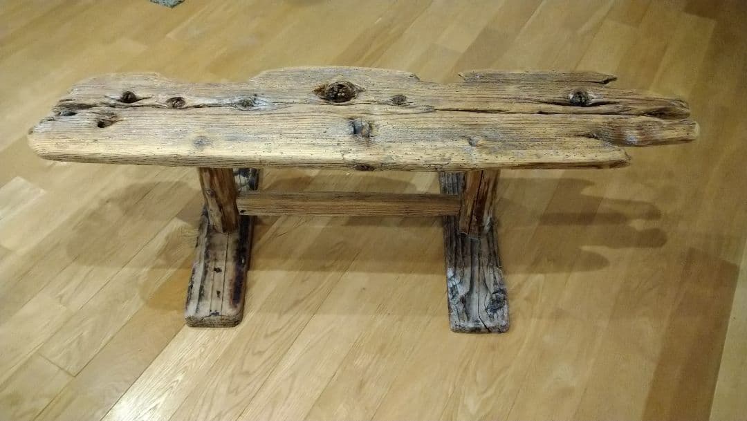 流木ベンチ　ガーデンベンチ　飾り棚　値段交渉可！！