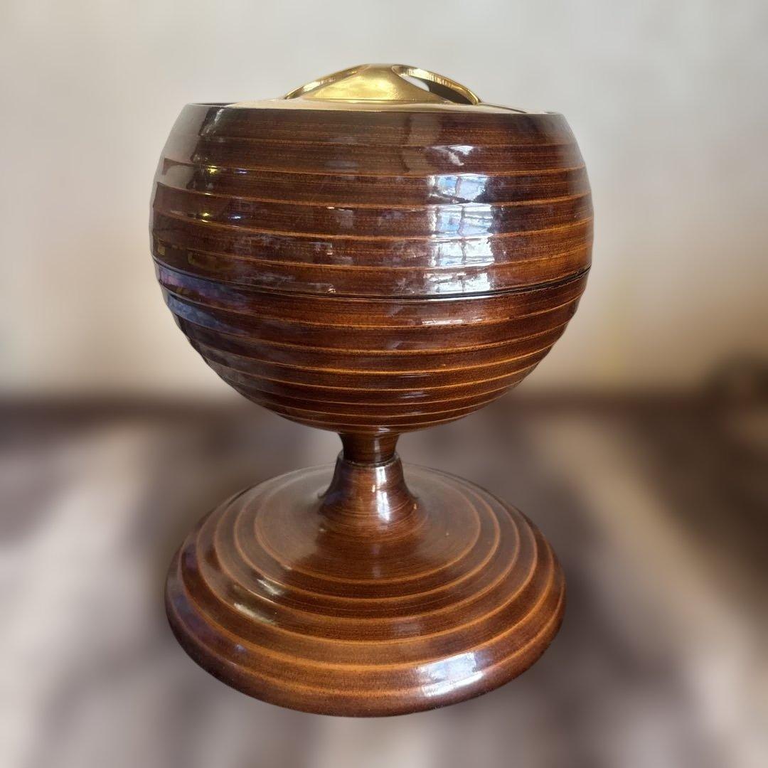 灰皿　木目調　アンティーク　未使用