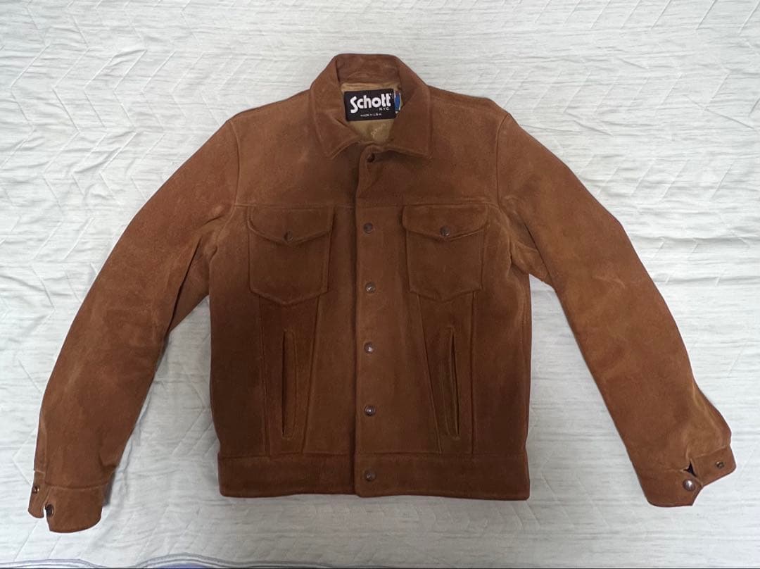 Schott スエードジャケット ブラウン 40