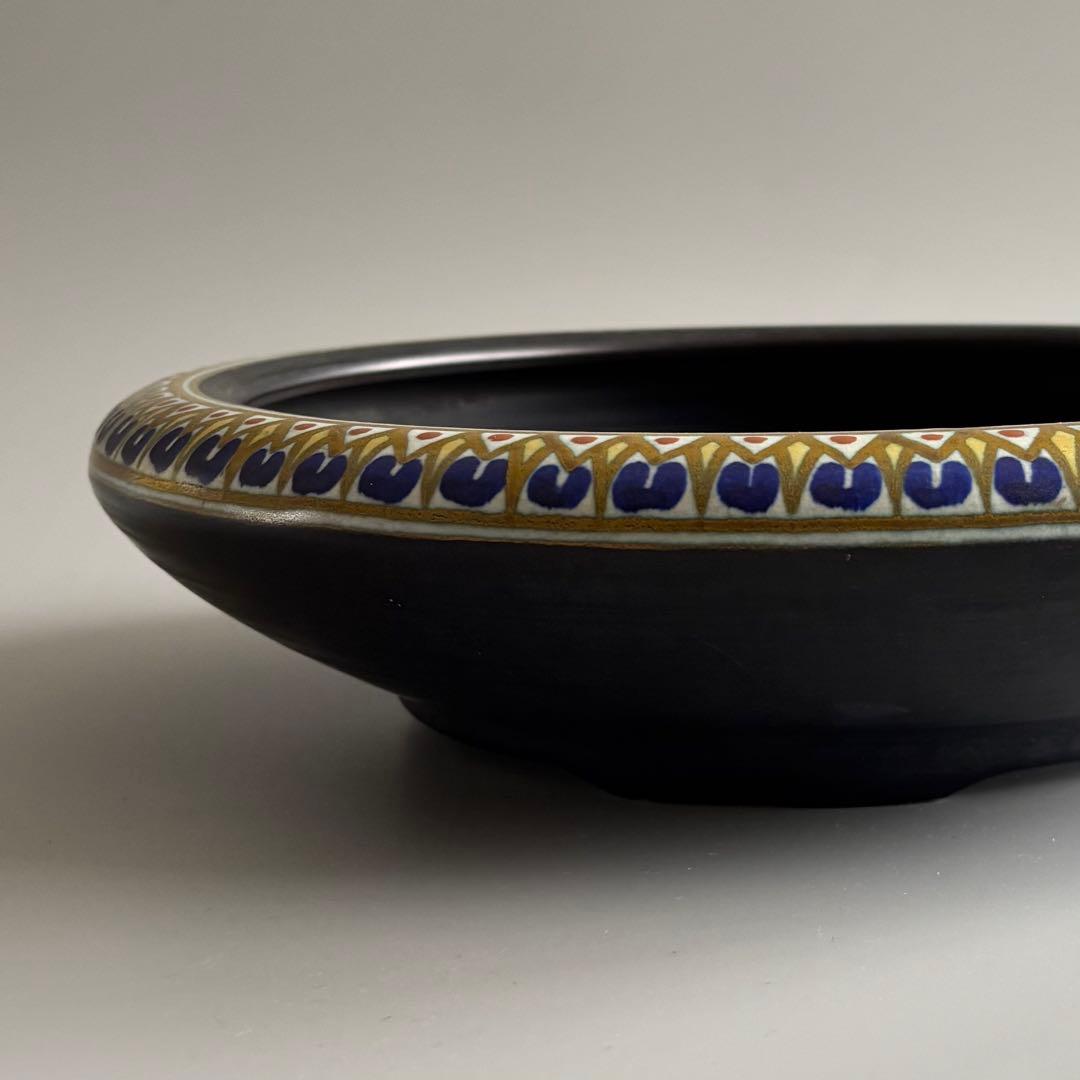 オランダ製アンティーク　1844年　装飾美術陶器　大鉢　【稀少品・美術品】