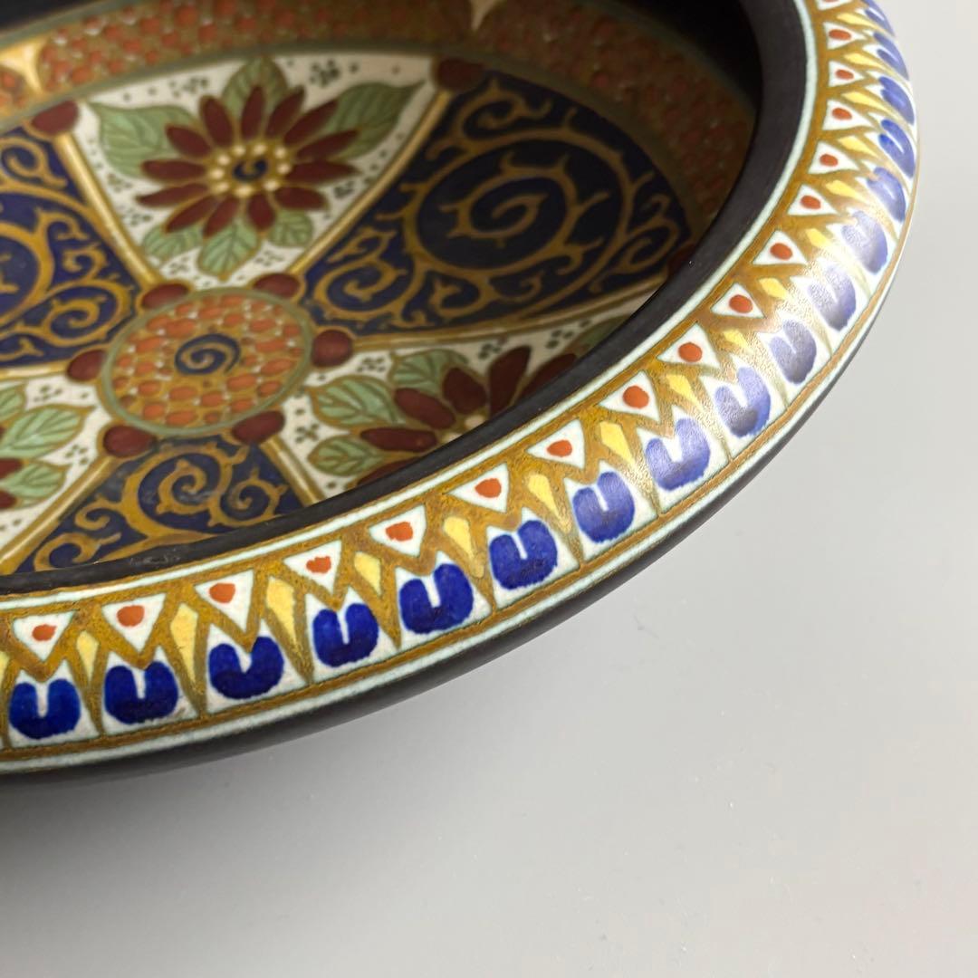 オランダ製アンティーク　1844年　装飾美術陶器　大鉢　【稀少品・美術品】