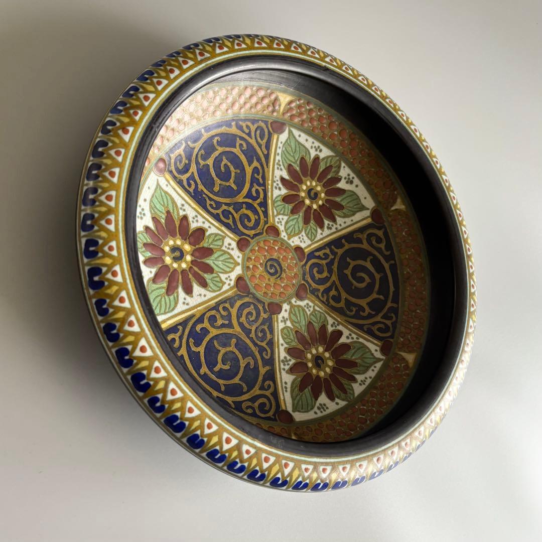 オランダ製アンティーク　1844年　装飾美術陶器　大鉢　【稀少品・美術品】