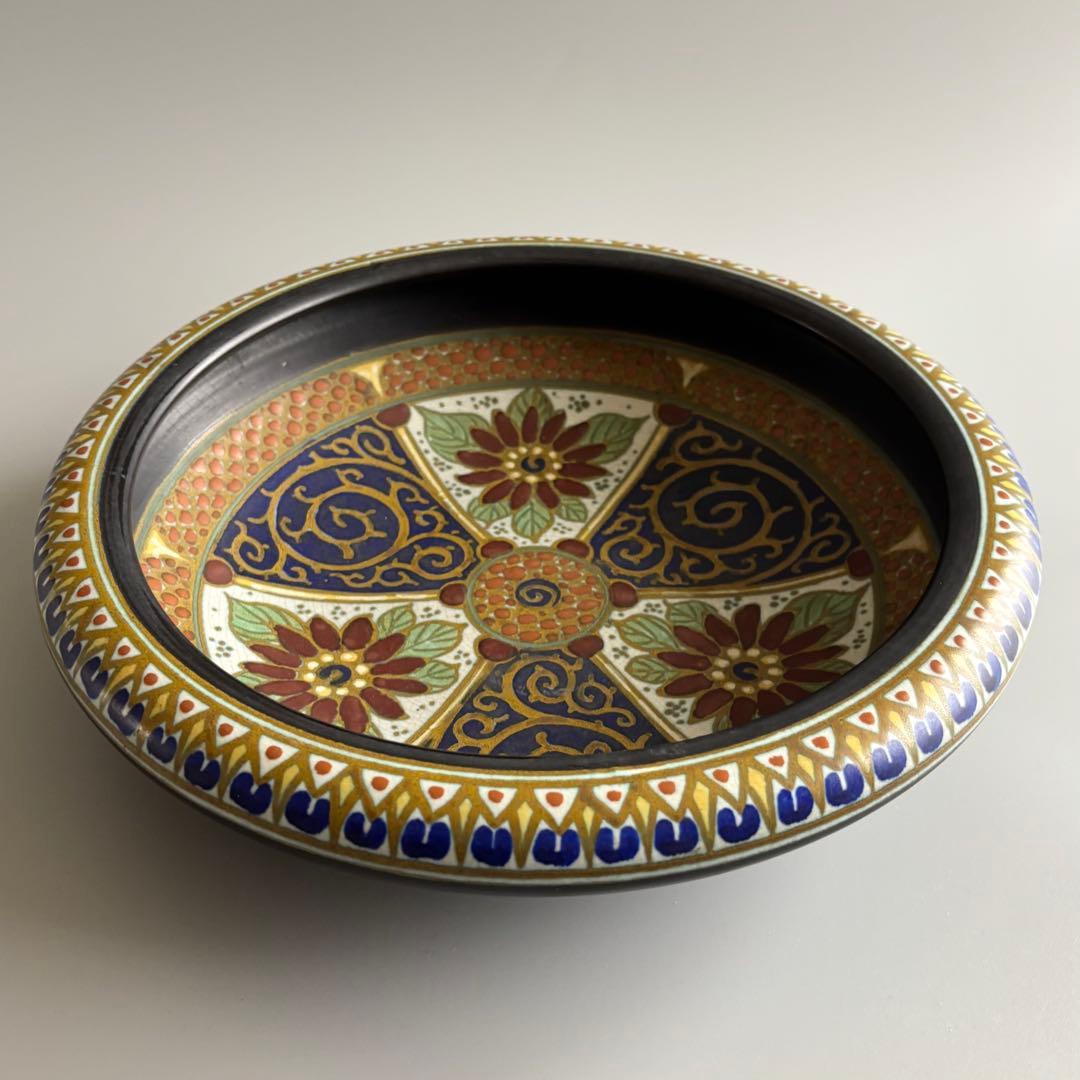オランダ製アンティーク　1844年　装飾美術陶器　大鉢　【稀少品・美術品】