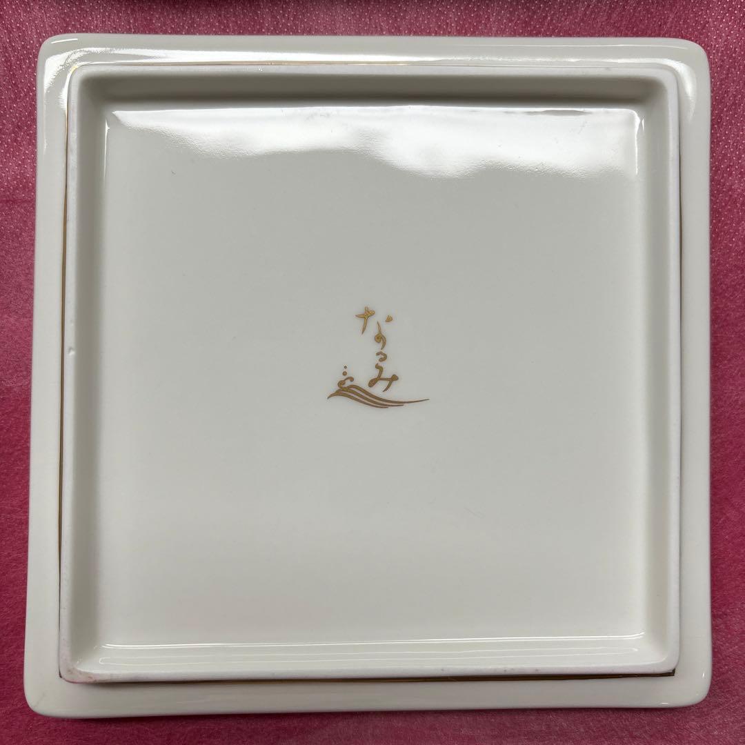 金色草模様の陶器皿10枚セット