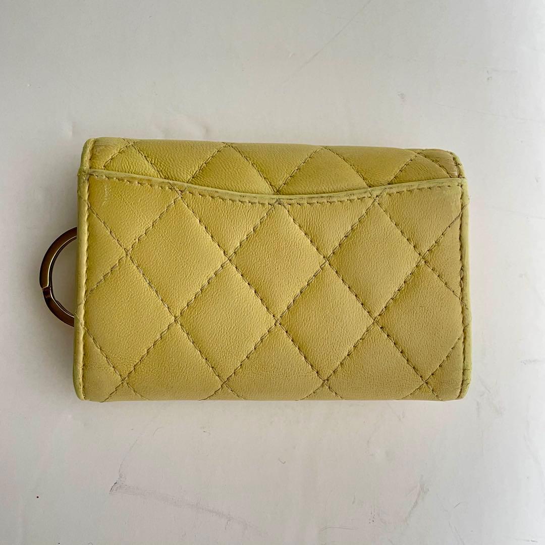 CHANEL✨シャネルマトラッセ キルティングレザー イエロー キーケース４連