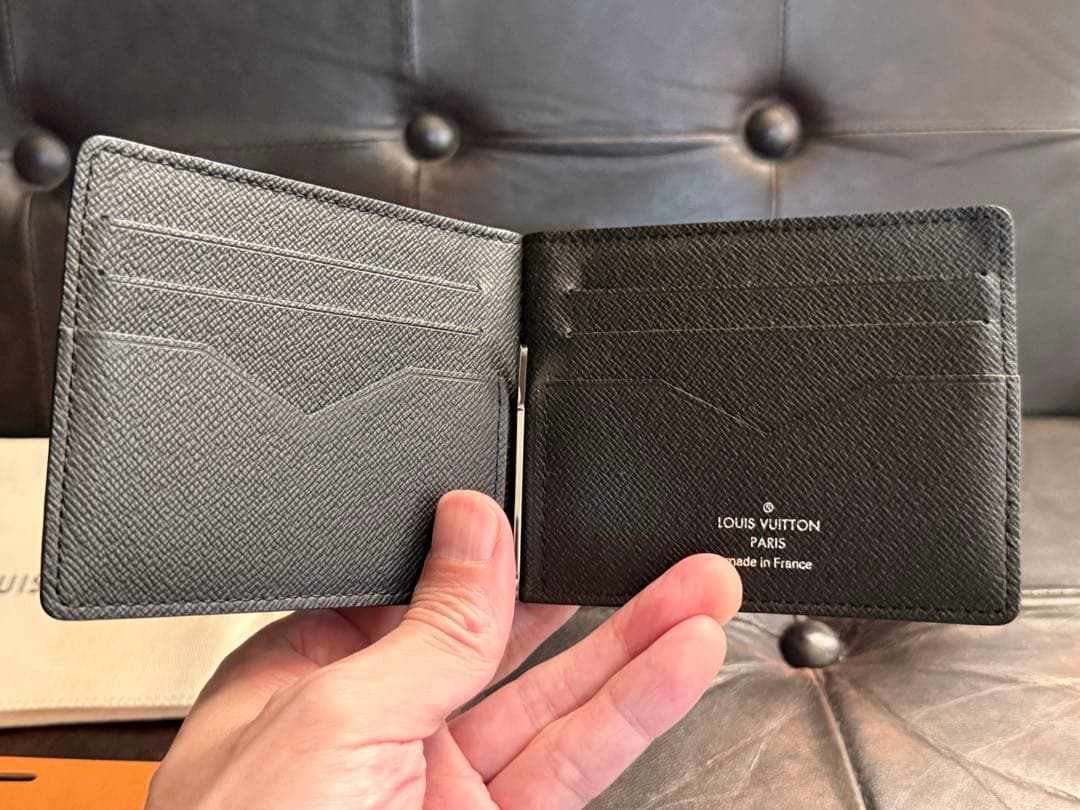 LOUIS VUITTON マネークリップ タイガ ブラック ICチップ