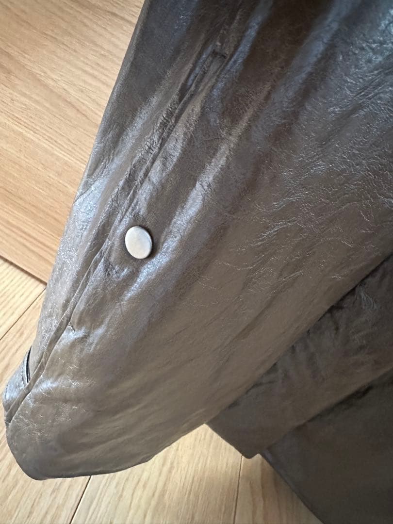 【ameri】 PASTING LIKE FAKE LEATHER JACKET