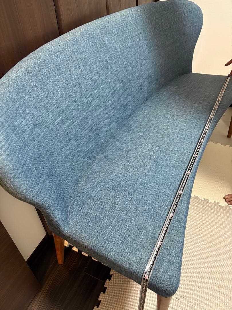 【みー】東京インテリア　木製楕円形ダイニングテーブルとベンチセット