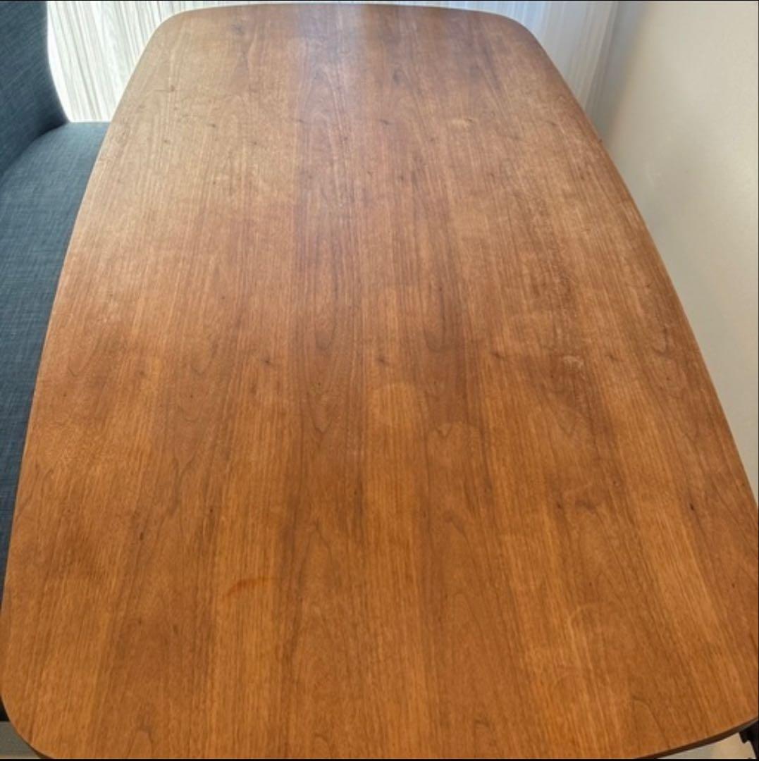 【みー】東京インテリア　木製楕円形ダイニングテーブルとベンチセット