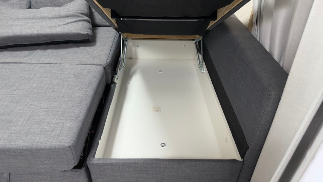 IKEA フリーヘーテン グレー ソファベッド ダブルベッド