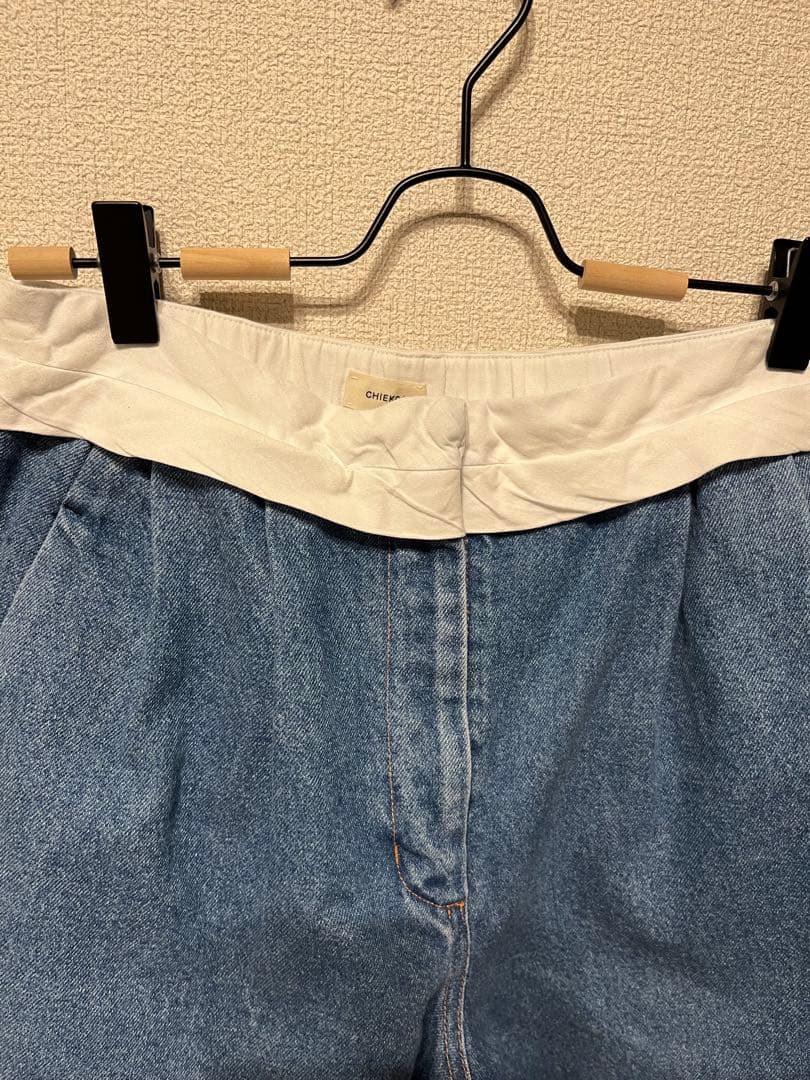 chieko+ ◆ marvelt denim pants サイズ36 sky◆