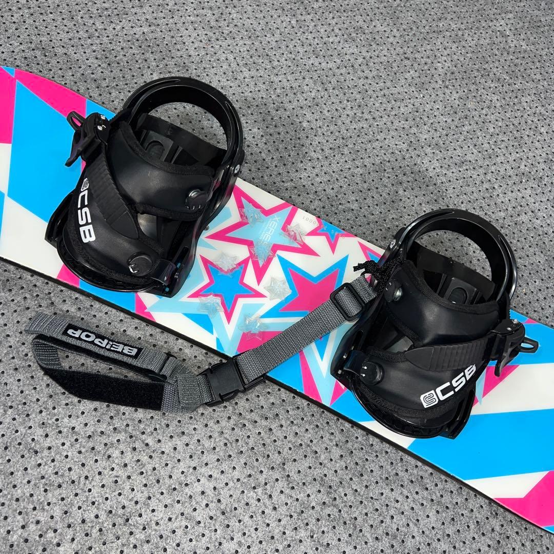数回使用 キッズスノーボード 88cm XERES×バイン×レースブーツ