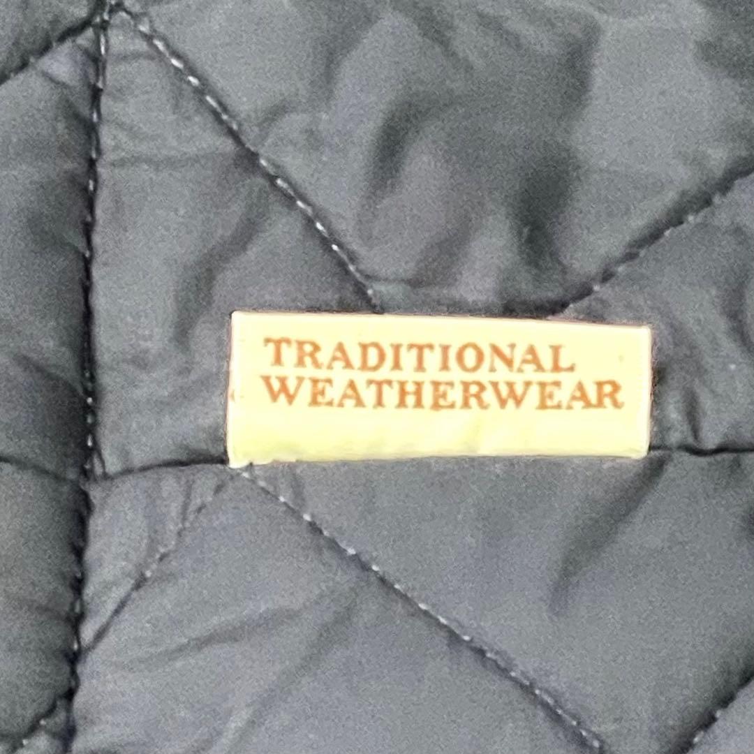 美品トラディショナルウェザーウェア✨キルティング コート M ボア フード 紺