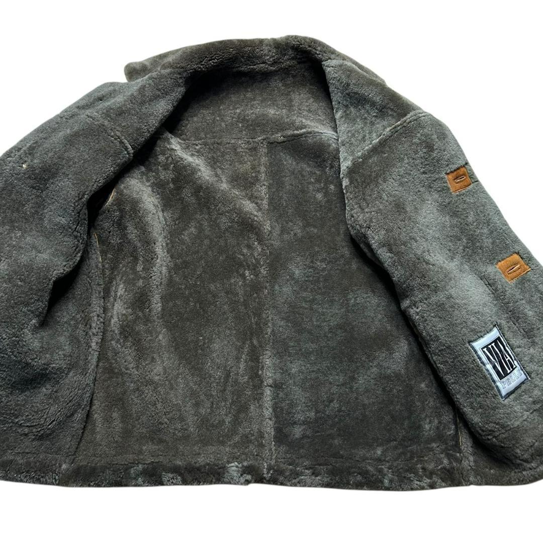 VIA NUOVA リアルムートンジャケット 50 XL 羊革 B-3 茶 希少