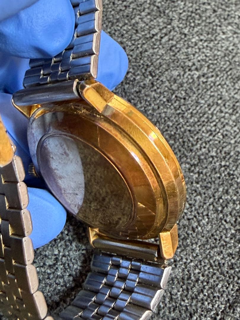 手巻き 稼働品 OMEGA デビル メンズ腕時計 ゴールド