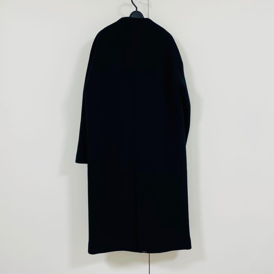 ELENDEEK クルーネックコクーンコート ブラック　01