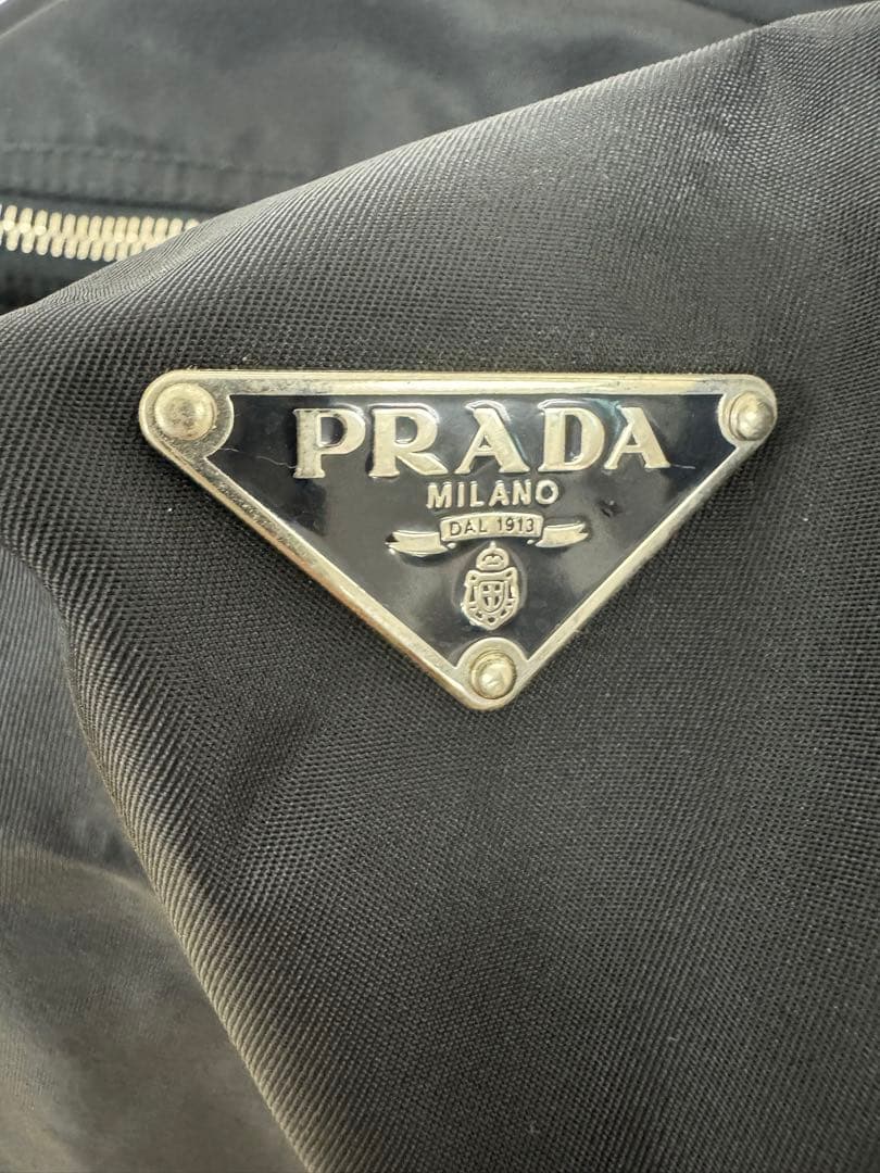 PRADA プラダ トライアングルロゴ ミニボストンバッグ　ナイロン　ブラック