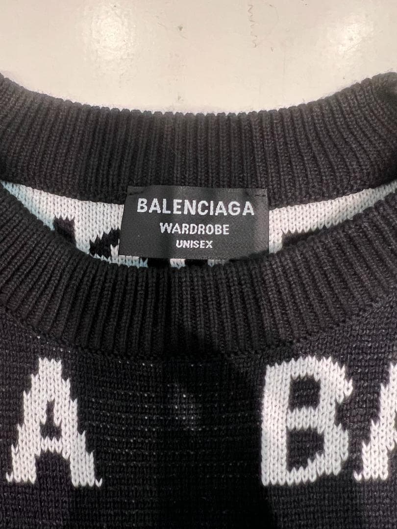 Balenciaga（バレンシアガ） フルロゴ ニットセーター S サイズ