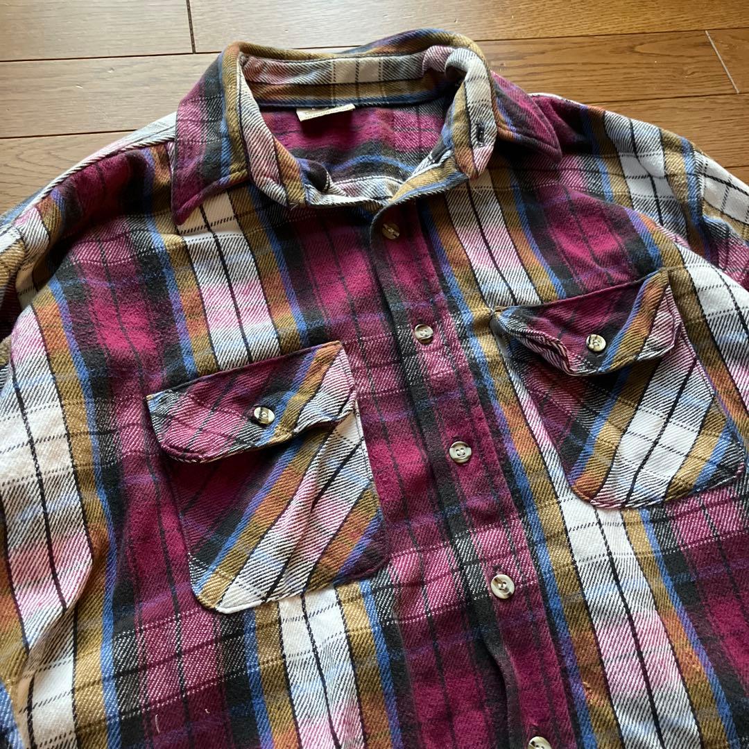 好配色 90s FIVE BROTHER ネルシャツ XL