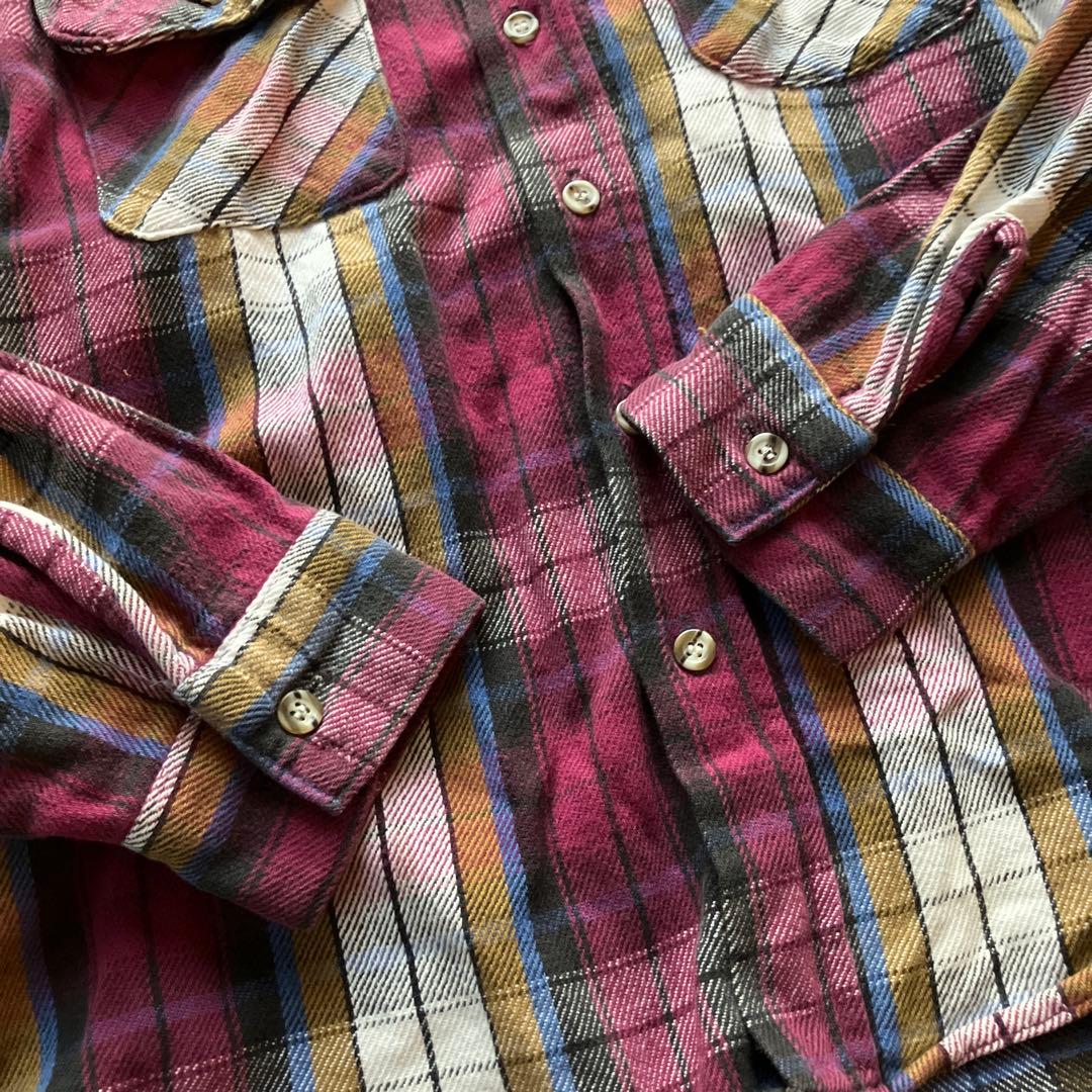 好配色 90s FIVE BROTHER ネルシャツ XL