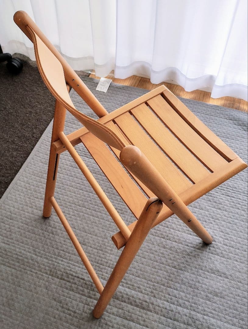 無印良品　折りたたみ木製椅子2脚　ウッドチェア