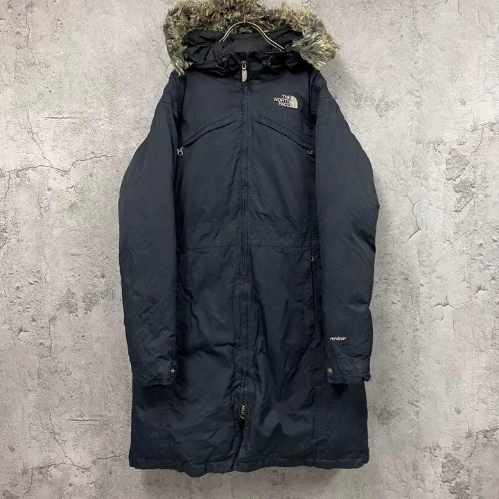 レアUS古着○ノースフェイス ハイベント ダウンコート ブラック レディースL