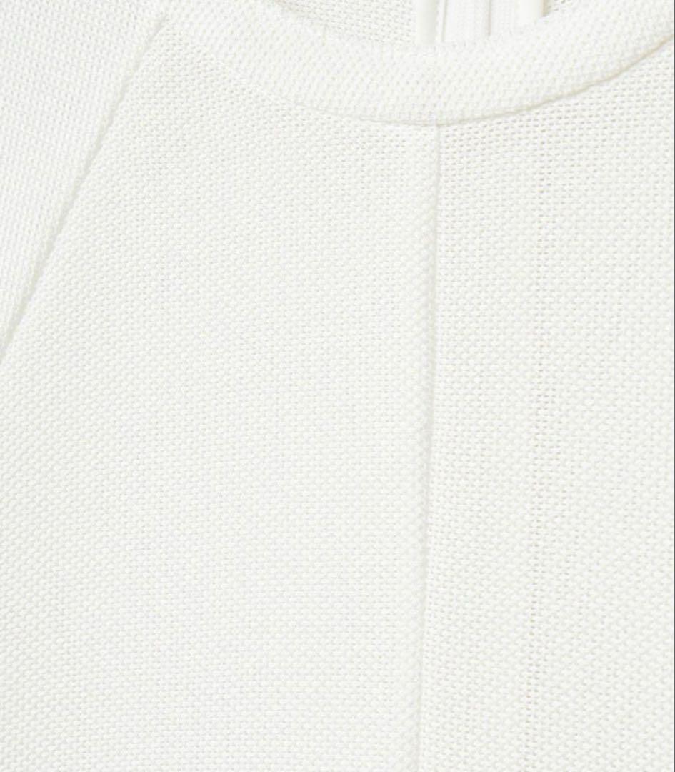 【美品】CLANE MESH FORM SLEEVE BLOUSE ホワイト